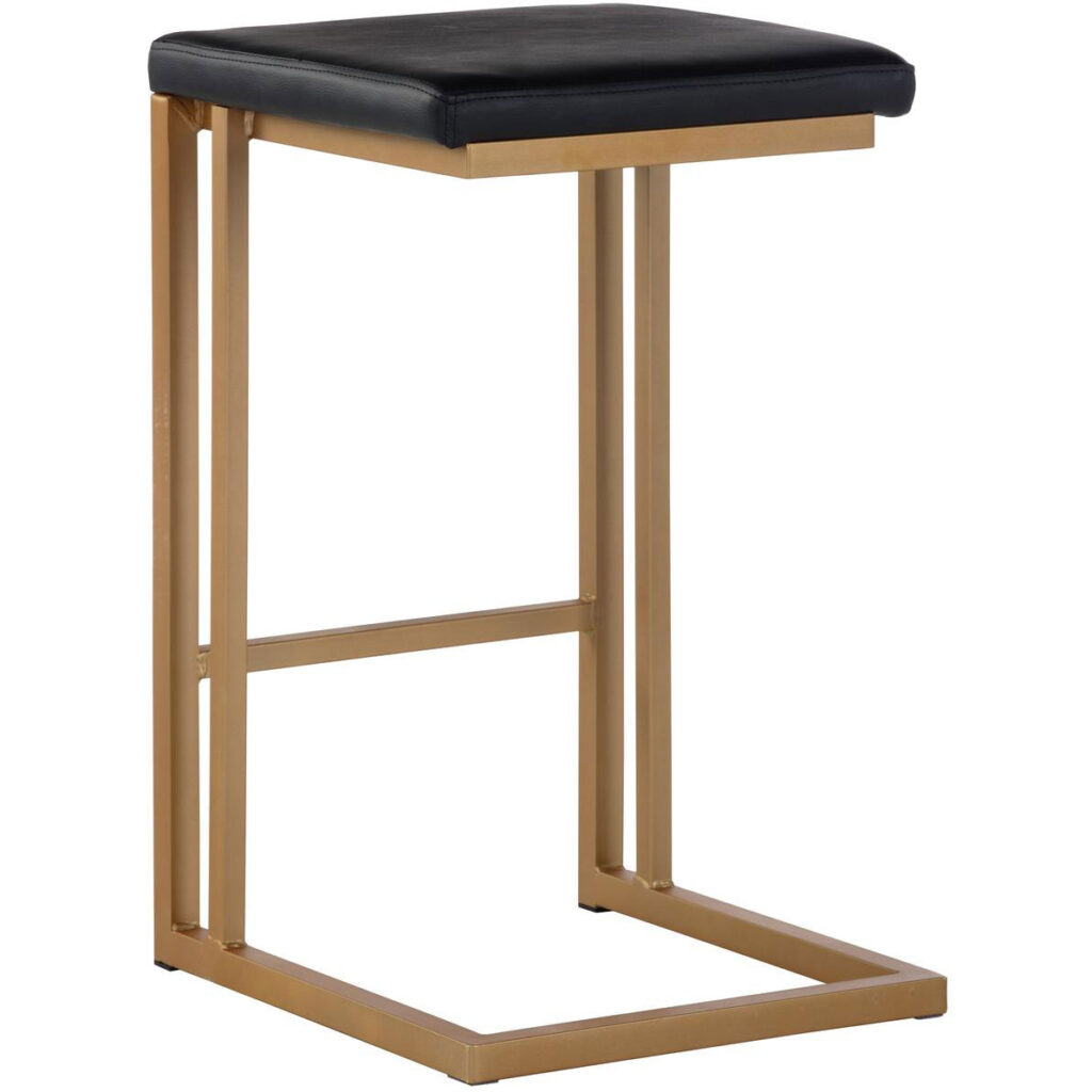 Boone Counter Stool - Champagne Gold - Onyx - Image 3