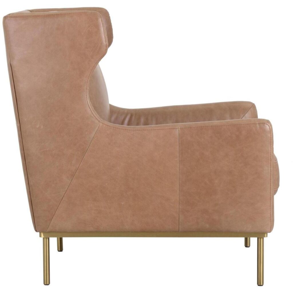 Virgil Lounge Chair - Marseille Camel Leather - Image 3