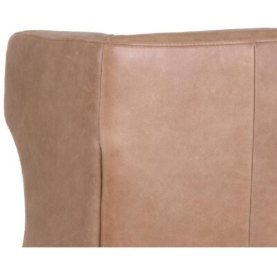 Virgil Lounge Chair - Marseille Camel Leather 103679 103679 VIRGIL CHAIR ANTIQUE BRASS MARSEILLE CAMEL LEATHER 8