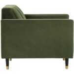 Yosi Armchair - Moss Green 10 Yosi Armchair - Moss Green 103689 103689 YOSI ARMCHAIR ANTIQUE BRASS MOSS GREEN FABRIC 2