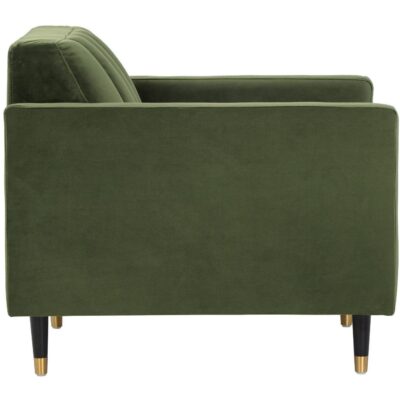 Yosi Armchair - Moss Green 103689 103689 YOSI ARMCHAIR ANTIQUE BRASS MOSS GREEN FABRIC 2