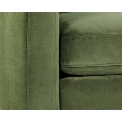 Yosi Armchair - Moss Green 103689 103689 YOSI ARMCHAIR ANTIQUE BRASS MOSS GREEN FABRIC 6