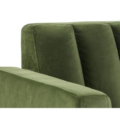 Yosi Armchair - Moss Green 103689 103689 YOSI ARMCHAIR ANTIQUE BRASS MOSS GREEN FABRIC 7