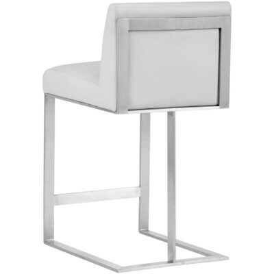 Dean Counter Stool - Stainless Steel - Cantina White 103717 103717 DEAN COUNTER STOOL WHITE 3