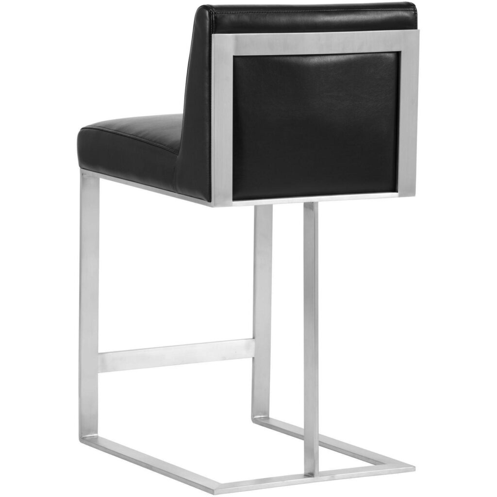 Dean Counter Stool - Stainless Steel - Cantina Black - Image 3