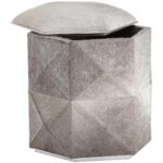 Ashanti Storage Ottoman - Small - Silver - Grey 7 Ashanti Storage Ottoman - Small - Silver - Grey 103762 103762 ASHANTI OTTOMAN GREY 1