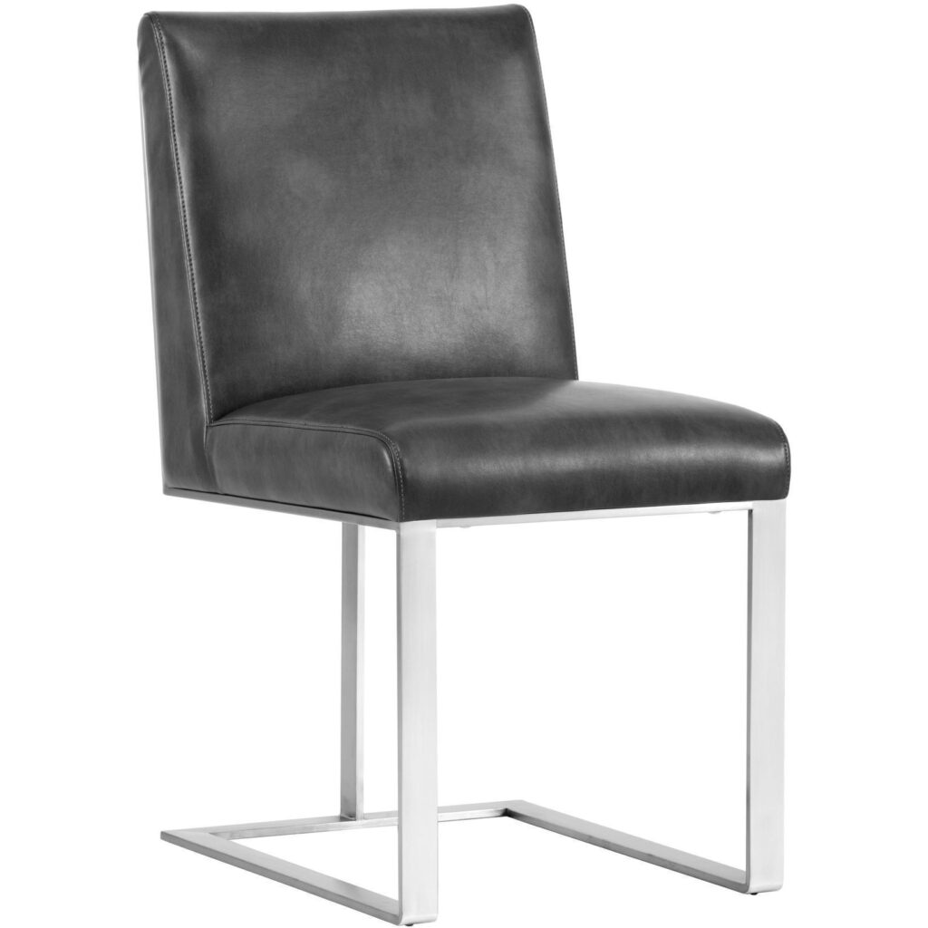 Dean Dining Chair - Stainless Steel - Cantina Magnetite