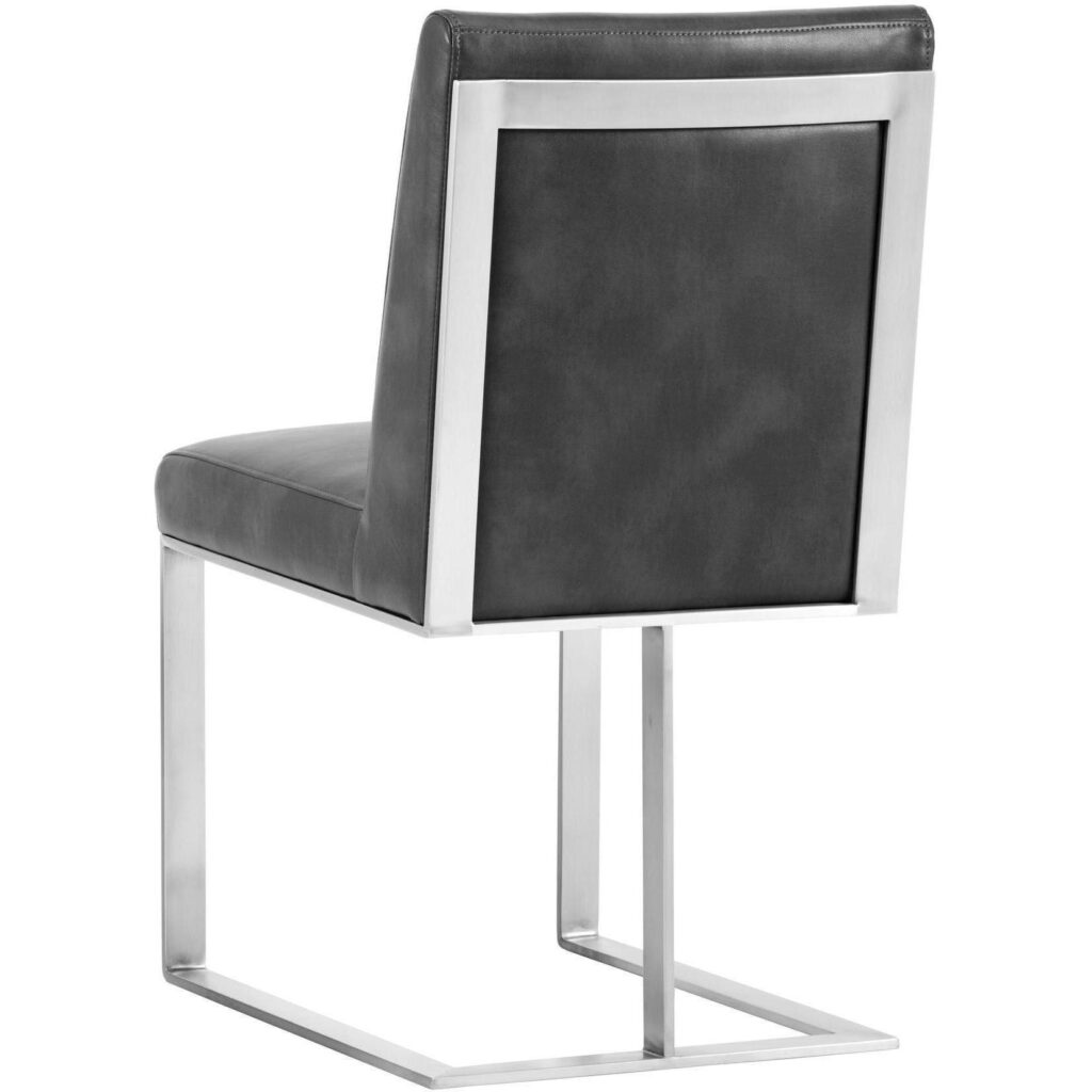 Dean Dining Chair - Stainless Steel - Cantina Magnetite - Image 3