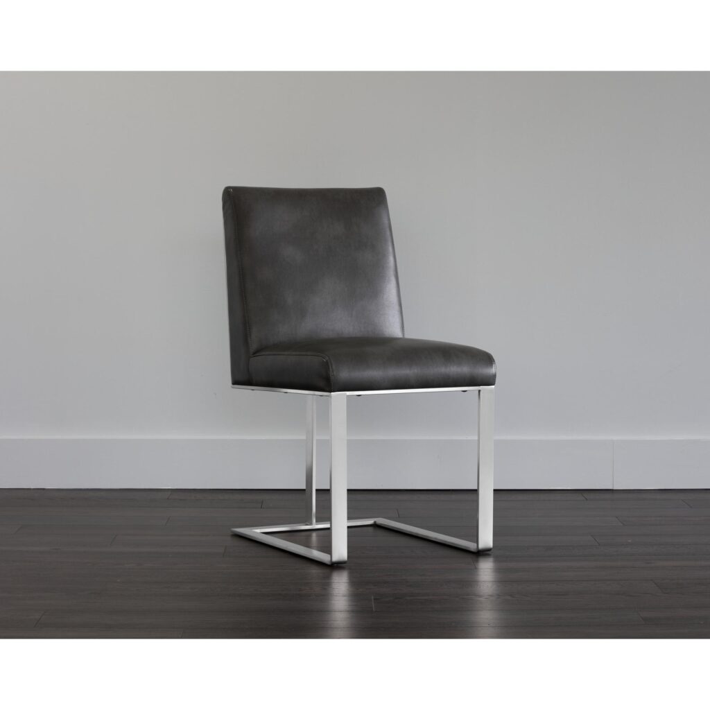 Dean Dining Chair - Stainless Steel - Cantina Magnetite - Image 4