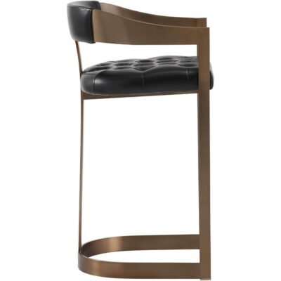 Beaumont Barstool - Antique Brass - Cantina Black 103777 103777 BEAUMONT BARSTOOL BLACK 2