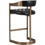 Beaumont Barstool - Antique Brass - Cantina Black 9 Beaumont Barstool - Antique Brass - Cantina Black 103777 103777 BEAUMONT BARSTOOL BLACK 3