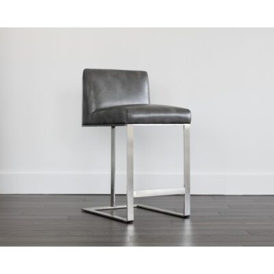 Dean Counter Stool - Stainless Steel - Cantina Magnetite 103797 103797 DEAN COUNTER STOOL GREY 5