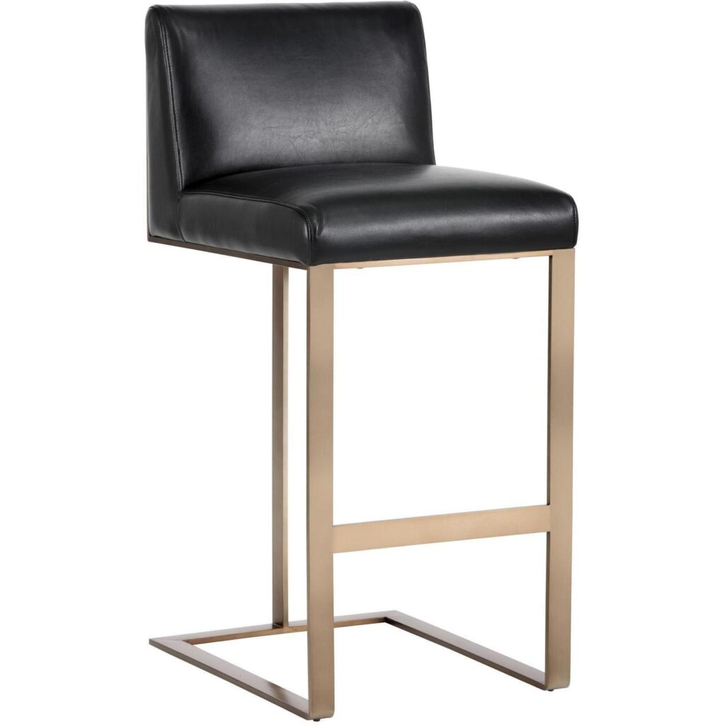 Dean Barstool - Antique Brass - Cantina Black