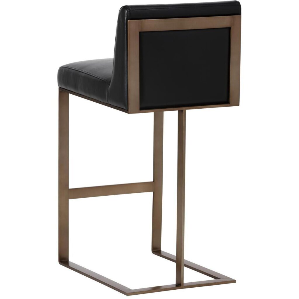 Dean Barstool - Antique Brass - Cantina Black - Image 9