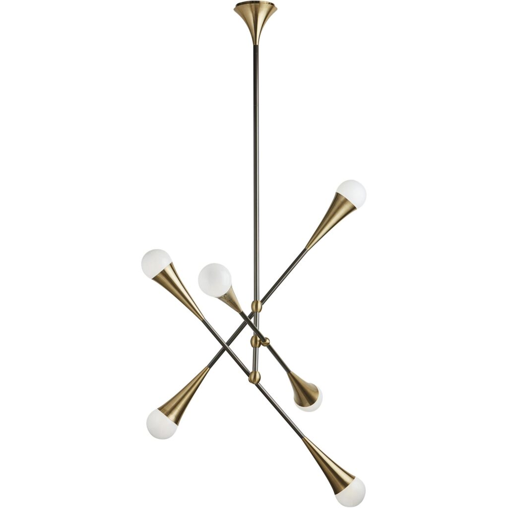 Zenith Chandelier - Brass And Black - Image 4