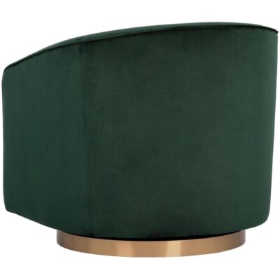 Hazel Swivel Lounge Chair - Gold - Deep Green Sky 103999 103999 HAZEL SWIVEL OCCASIONAL CHAIR DEEP GREEN SKY FABRIC 3