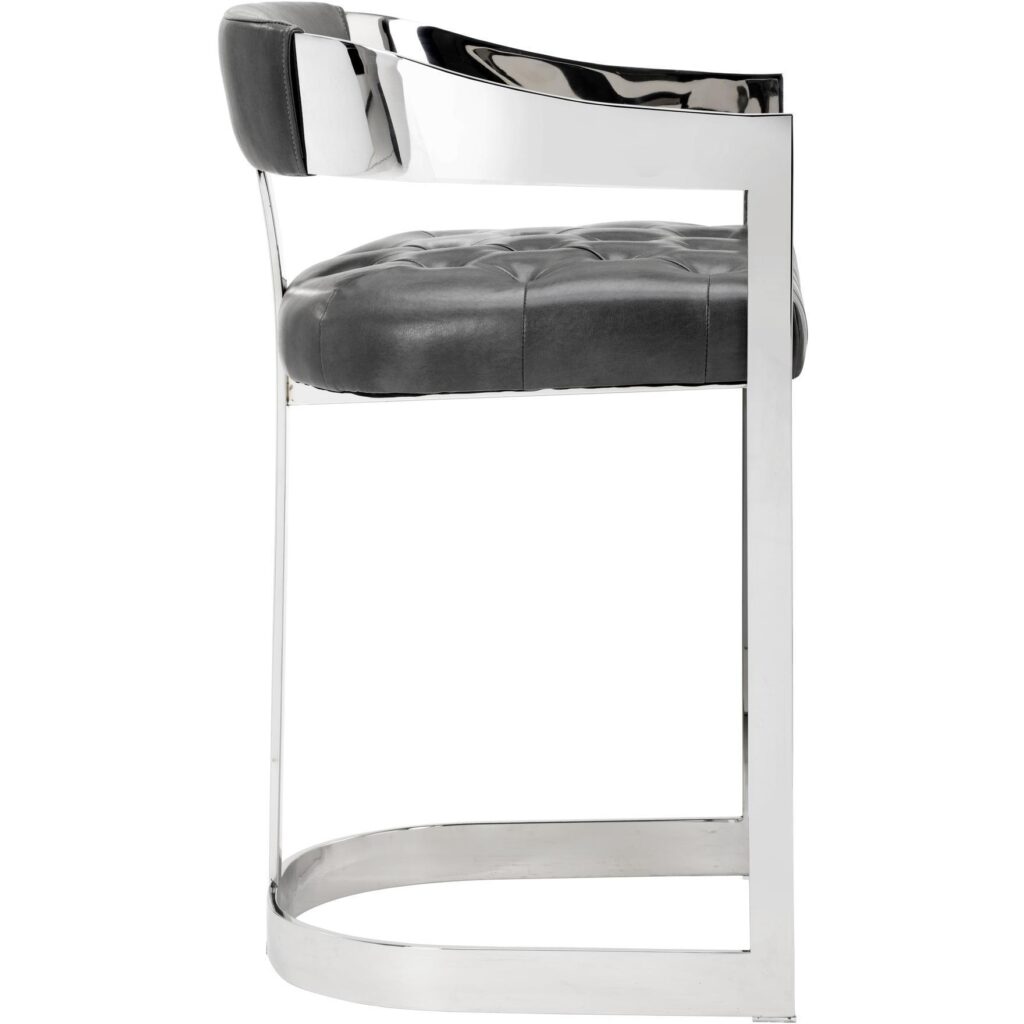 Beaumont Counter Stool - Stainless Steel - Cantina Magnetite - Image 2