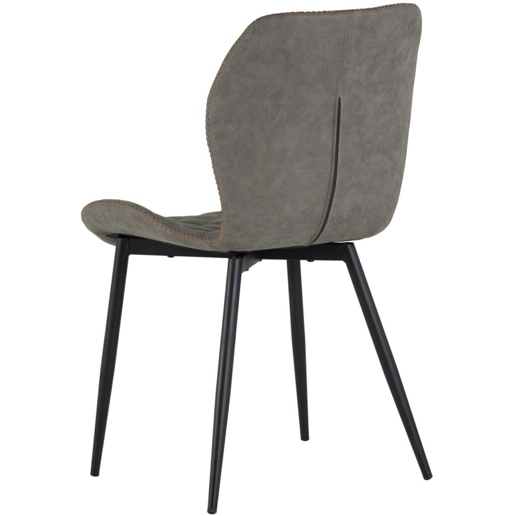 Lyla Dining Chair - Black - Antique Grey - Image 3