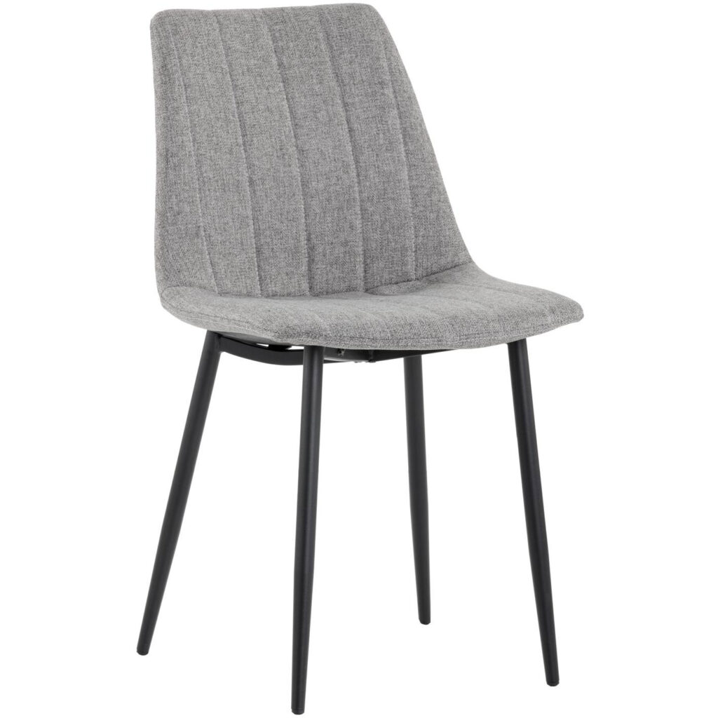 Drew Dining Chair - Black - Light Grey