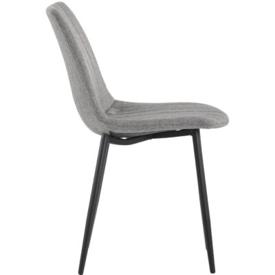 Drew Dining Chair - Black - Light Grey 104030 104030 DREW DINING CHAIR GREY FABRIC 2