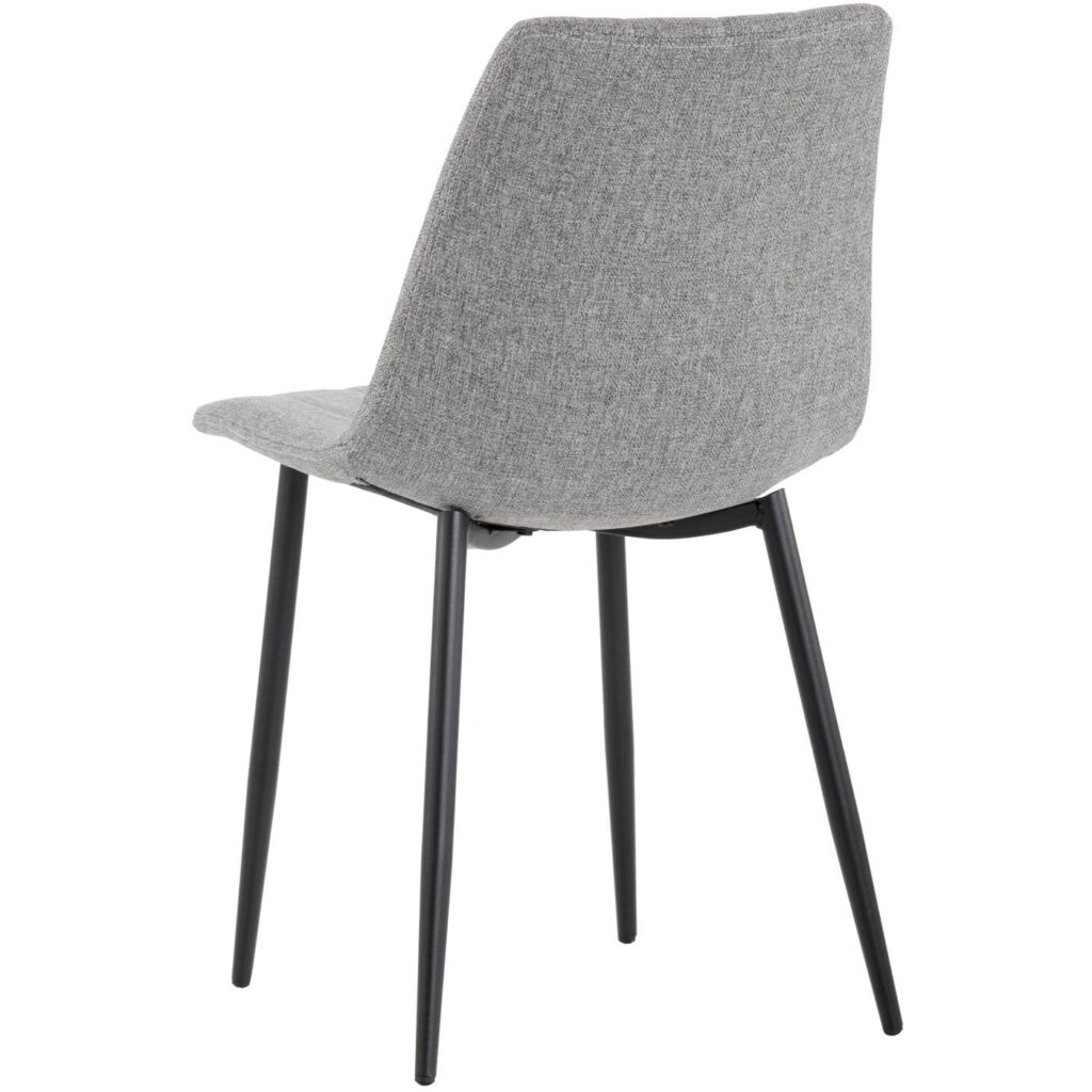 Drew Dining Chair - Black - Light Grey - Image 3