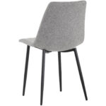 Drew Dining Chair - Black - Light Grey 9 Drew Dining Chair - Black - Light Grey 104030 104030 DREW DINING CHAIR GREY FABRIC 3
