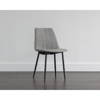 Drew Dining Chair - Black - Light Grey 104030 104030 DREW DINING CHAIR GREY FABRIC 5