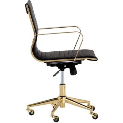 Jessica Office Chair - Black 104047 104047 JESSICA OFFICE CHAIR GOLD BLACK 2