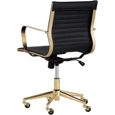 Jessica Office Chair - Black 104047 104047 JESSICA OFFICE CHAIR GOLD BLACK 3