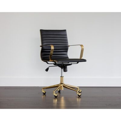 Jessica Office Chair - Black 104047 104047 JESSICA OFFICE CHAIR GOLD BLACK 5