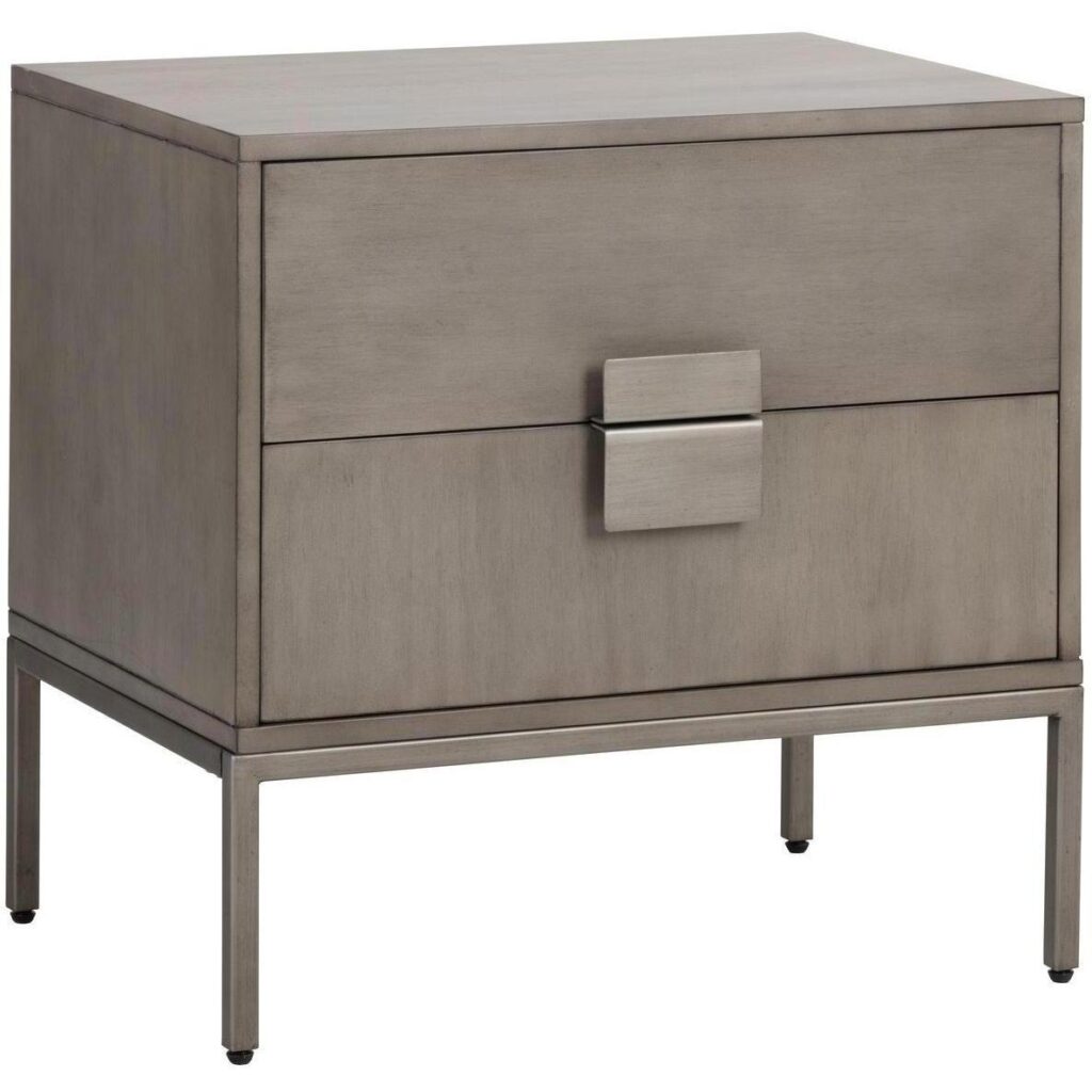 Jade Nightstand - Antique Silver - Ash Grey - Image 2