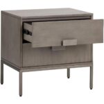Jade Nightstand - Antique Silver - Ash Grey 7 Jade Nightstand - Antique Silver - Ash Grey 104100 104100 JADE NIGHTSTAND ANTIQUE SILVER ASH GREY FINISH 2