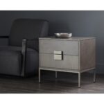 Jade Nightstand - Antique Silver - Ash Grey 8 Jade Nightstand - Antique Silver - Ash Grey 104100 104100 JADE NIGHTSTAND ANTIQUE SILVER ASH GREY FINISH 5