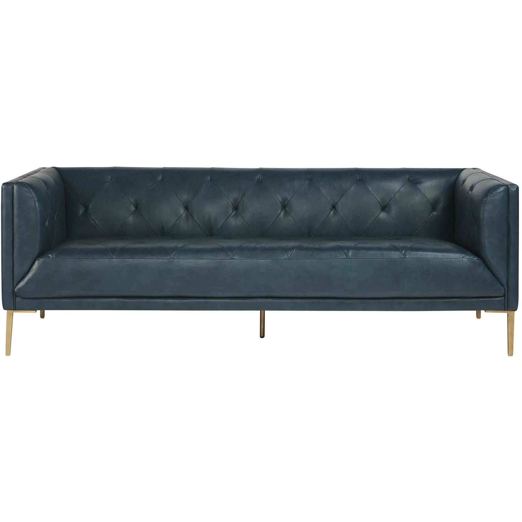 Westin Sofa - Vintage Peacock Leather 2 Westin Sofa - Vintage Peacock Leather - Image 2