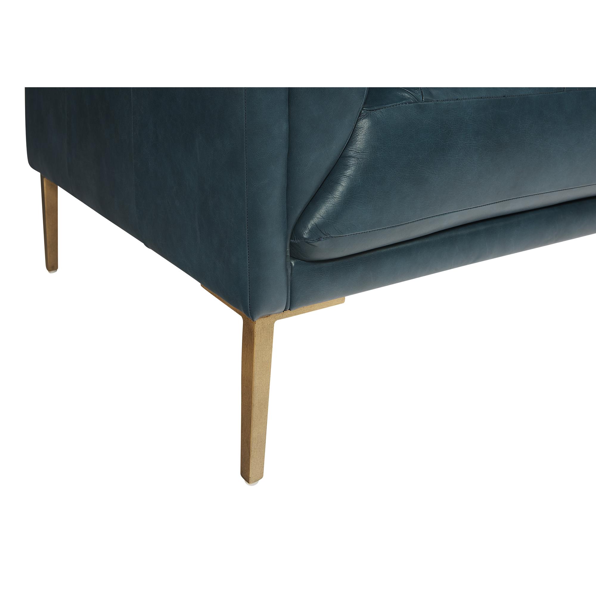 Westin Sofa - Vintage Peacock Leather 5 Westin Sofa - Vintage Peacock Leather - Image 5