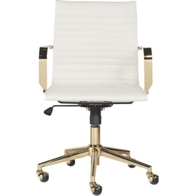 Jessica Office Chair - Snow 104219 104219 JESSICA OFFICE CHAIR GOLD WHITE 1