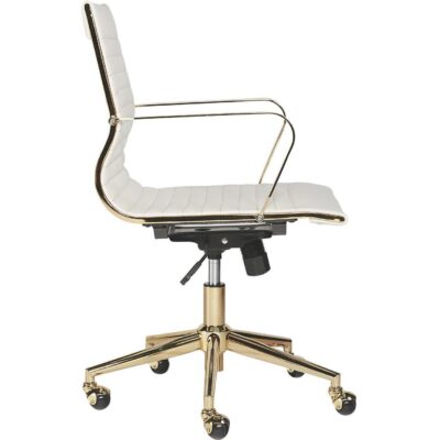 Jessica Office Chair - Snow 104219 104219 JESSICA OFFICE CHAIR GOLD WHITE 2