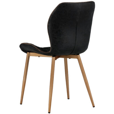 Lyla Dining Chair - Champagne Gold - Antique Black 104220 104220 LYLA DINING CHAIR CHAMPAGNE GOLD ANTIQUE BLACK 3