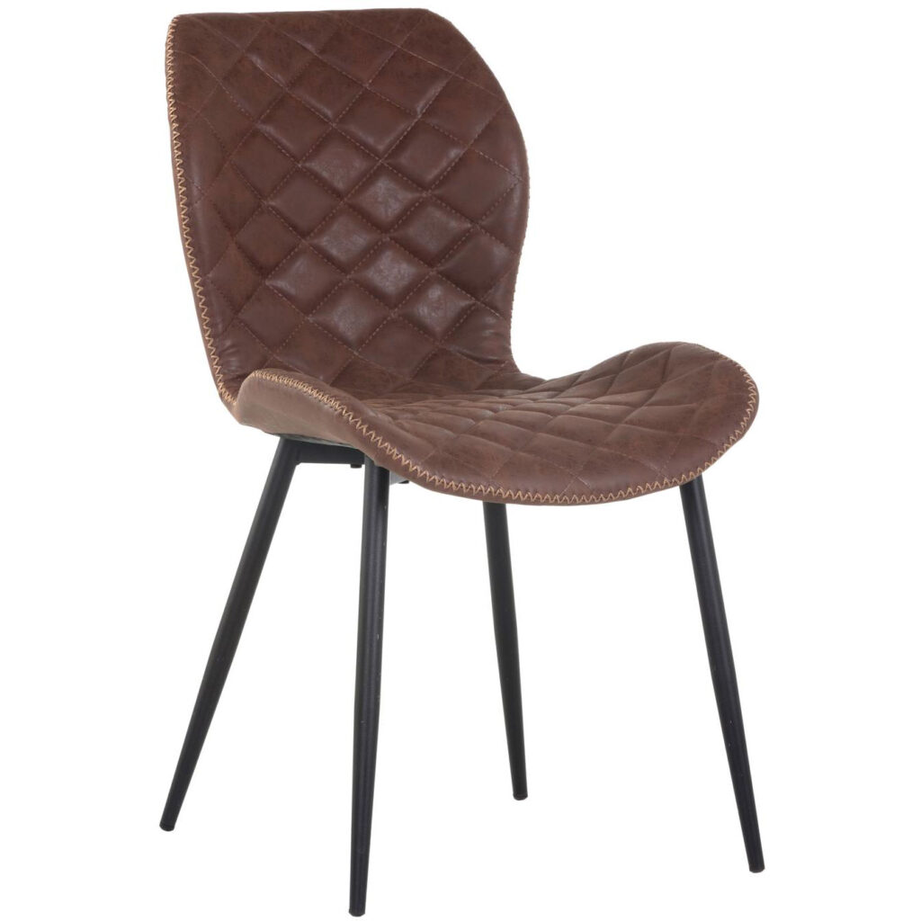 Lyla Dining Chair - Black - Antique Brown