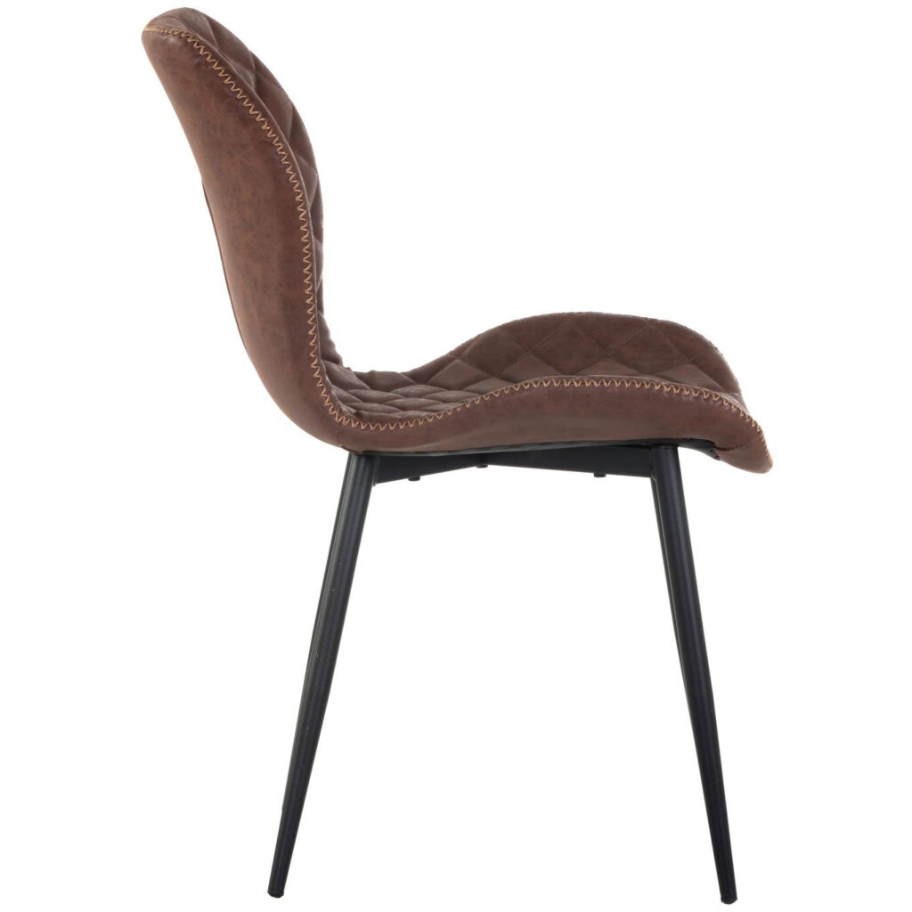 Lyla Dining Chair - Black - Antique Brown - Image 2