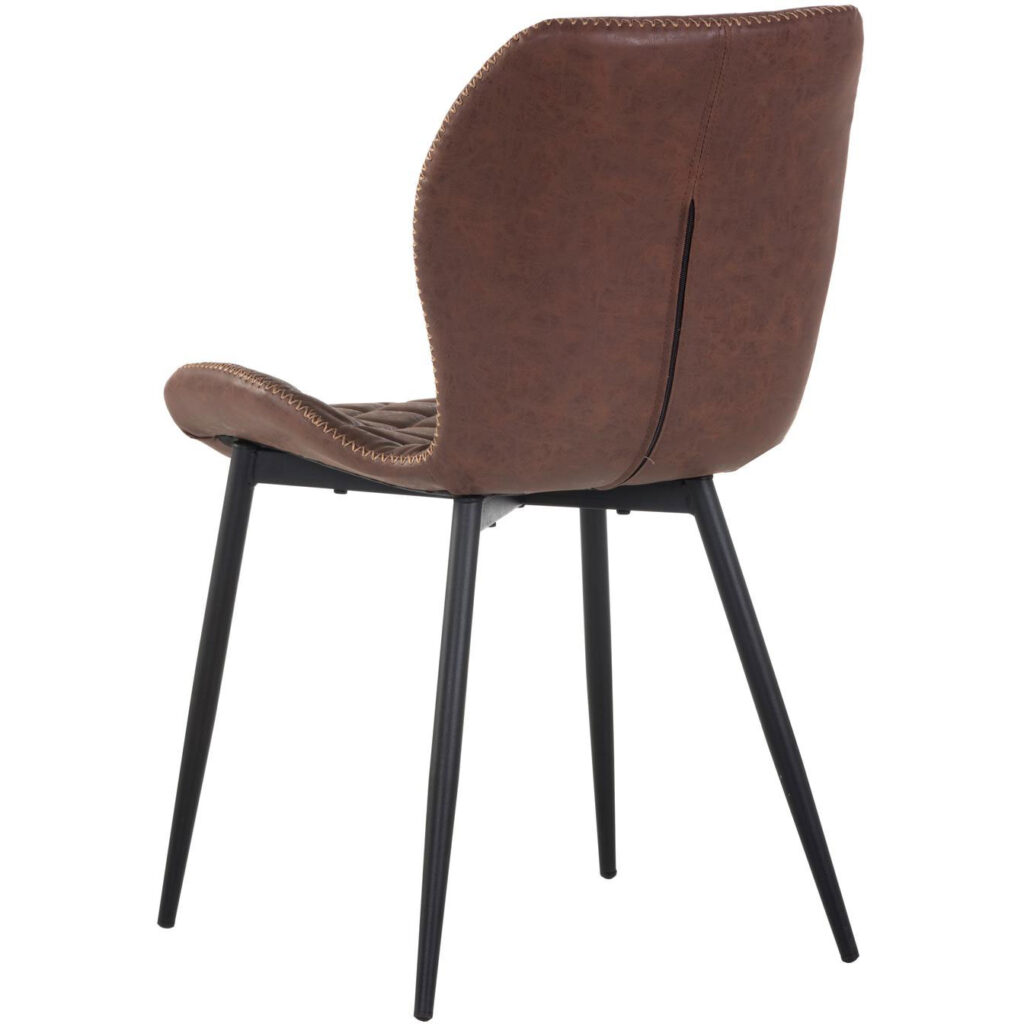 Lyla Dining Chair - Black - Antique Brown - Image 3