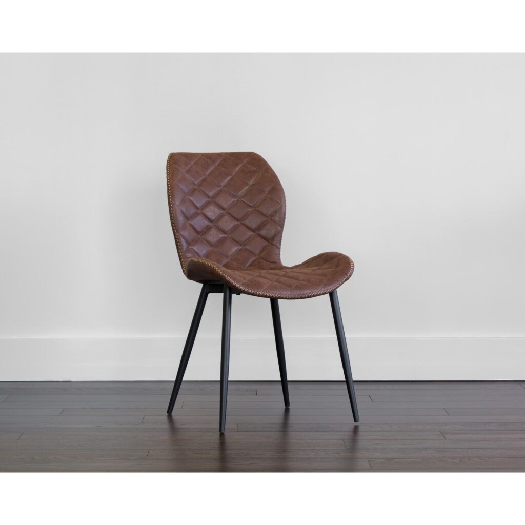 Lyla Dining Chair - Black - Antique Brown - Image 4