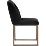 Nevin Dining Chair - Shadow Grey 8 Nevin Dining Chair - Shadow Grey 104342 104342 NEVIN DINING CHAIR ANTIQUE BRASS SHADOW GREY FABRIC 2