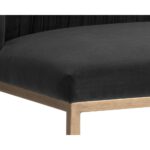 Nevin Dining Chair - Shadow Grey 11 Nevin Dining Chair - Shadow Grey 104342 104342 NEVIN DINING CHAIR ANTIQUE BRASS SHADOW GREY FABRIC 6