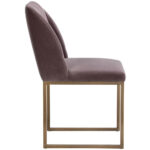 Nevin Dining Chair - Blush Purple 8 Nevin Dining Chair - Blush Purple 104343 104343 NEVIN DINING CHAIR ANTIQUE BRASS BLUSH PURPLE FABRIC 2