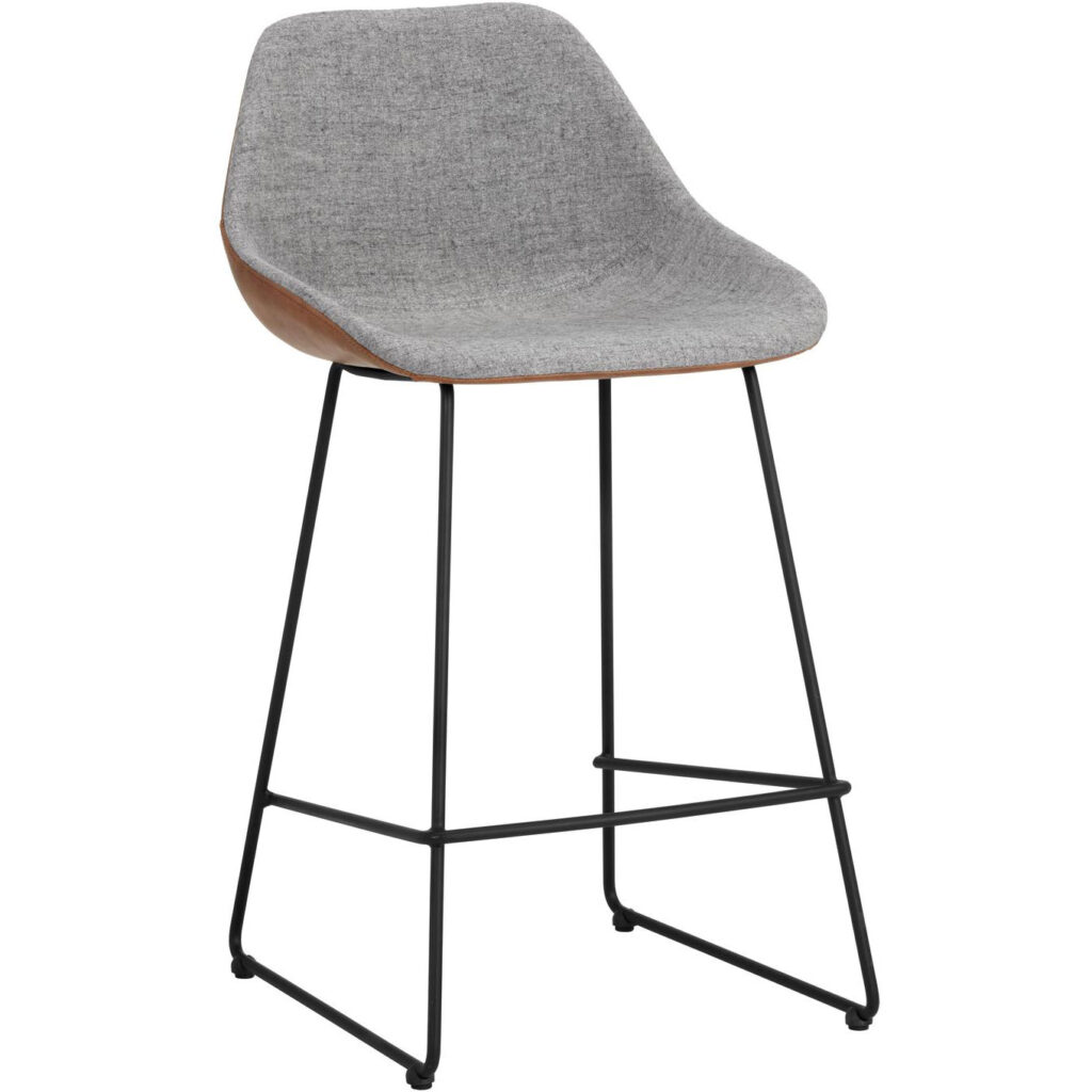 Mccoy Counter Stool - November Grey / Cinnamon Brown