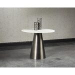 Damon Bistro Table - Gunmetal - 35.5" 6 Damon Bistro Table - Gunmetal - 35.5" 104425 104425 DAMON BISTRO TABLE GUNMETAL WHITE MARBLE 5