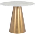 Damon Bistro Table - Gold - 35.5" 6 Damon Bistro Table - Gold - 35.5" 104426 104426 DAMON BISTRO TABLE GOLD WHITE MARBLE 1