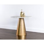 Damon Bistro Table - Gold - 35.5" 8 Damon Bistro Table - Gold - 35.5" 104426 104426 DAMON BISTRO TABLE GOLD WHITE MARBLE 5
