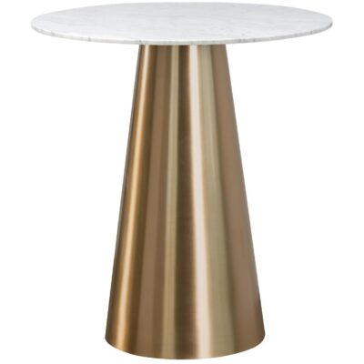 Damon Bar Table - Gold 104428 104428 DAMON BAR TABLE WHITE MARBLE 1